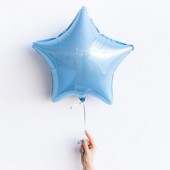 Фольгированный шар звезда, цвет голубой 46 см