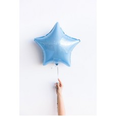 Фольгированный шар звезда, цвет голубой 46 см купить