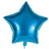 Фольгированный шар звезда, цвет синий 46 см