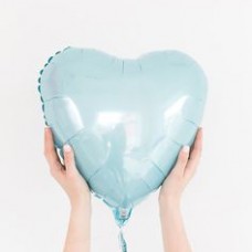 Фольгированный шар сердце, цвет голубой, 46 см