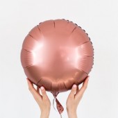 Фольгированный шар круг , цвет розовая медь, 46 см