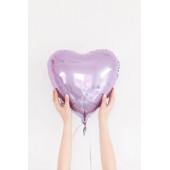 Фольгированный шар сердце, цвет лиловый, 46 см