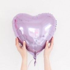 Фольгированный шар сердце, цвет лиловый, 46 см купить