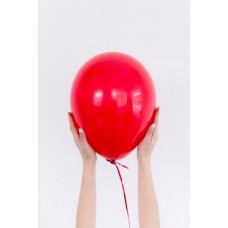 Латексный воздушный шар, цвет красный, 30 см