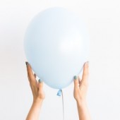 Латексный воздушный шар, цвет нежно-голубой, макарунс, 30 см