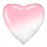 Сердце Бело-розовый градиент 46см