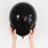 Латексный воздушный шар, цвет черный, 30 см