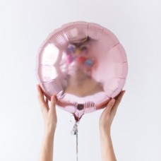 Фольгированный шар круг , цвет розовый, 46 см купить