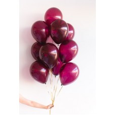 Связка из латексных воздушных шаров "Бургундии" 30 см)10шт купить