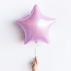 Фольгированный шар звезда, цвет нежно - розовый 46 см купить