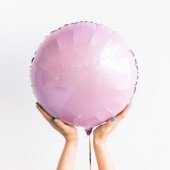 Фольгированный шар круг , цвет нежно розовый, 46 см