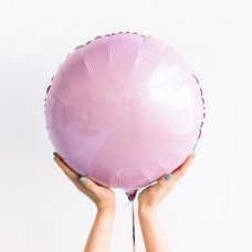 Фольгированный шар круг , цвет нежно розовый, 46 см купить