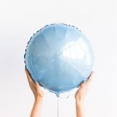 Фольгированный шар круг , цвет голубой, 46 см