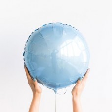 Фольгированный шар круг , цвет голубой, 46 см купить