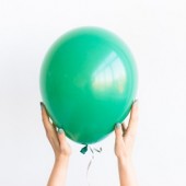 Латексный воздушный шар, цвет зеленый, пастель 30 см
