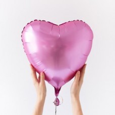 Фольгированный шар сердце, цвет розовый, 46 см