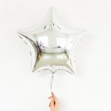 Фольгированный шар звезда, цвет серебряный, 46 см