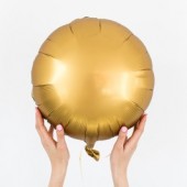 Фольгированный шар круг , цвет золто, 46 см