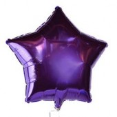 Фольгированный шар звезда, цвет фиолетовый 46 см