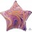 Фольгированный шар звезда, Мрамор Purple 46 см