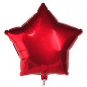 Фольгированный шар звезда, цвет красный 46 см