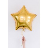Фольгированный шар звезда, цвет золото  46 см