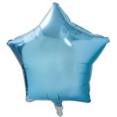 Фольгированный шар звезда, цвет голубой сатин 46 см