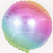 Фольгированный шар Круг Нежная радуга 46 см